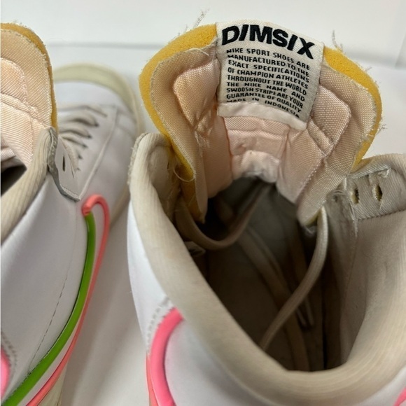 Nike Blazers Mid ‘77 Infinite Leather Womens Size 7 Electric Green and Pink - Picture 4 of 4